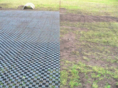 Paddock grids without substructure on horse paddock