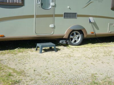 Parking area for caravan and camper with TERRA-GRID E 35 ground grids
