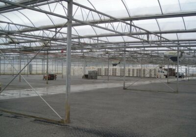 driveable greenhouse with TERRA-GRID E 35 floor