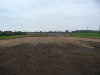 Levelled surface for installation of TERRA-GRID E 35