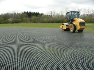 grass runway with TERRA-GRID E 35 reinforced durable