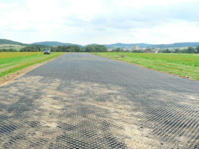 Grass runway is stabilized with TERRA-GRID E 35