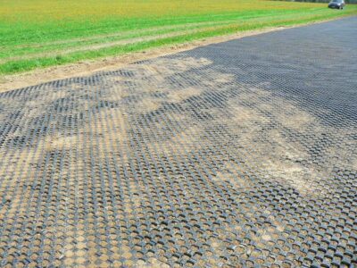 Runway with vegetation layer paved with TERRA-GRID E 35