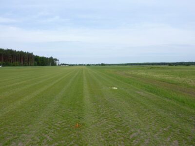 Prepared runway for grass reinforcement with TERRA-GRID E 35