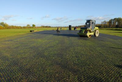 Reinforced grass runway with TERRA-GRID E 35