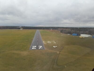 Marking of runways according to the regulations on grass runways